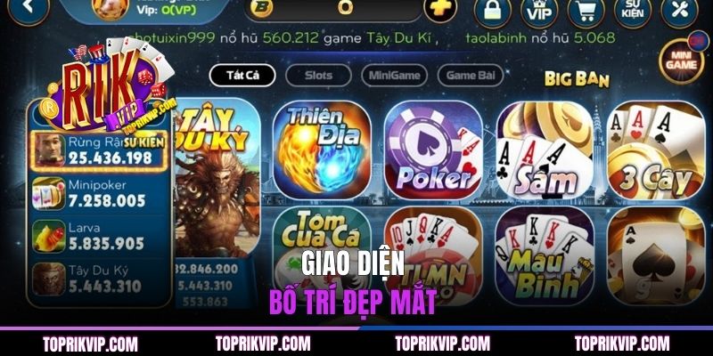 Trang Chủ RikVip 40 Giao diện bố trí đẹp mắt